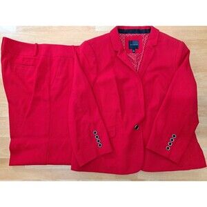 The Limited Red 2-piece Pantsuit : Blazer Size XL, Pants Size 10
